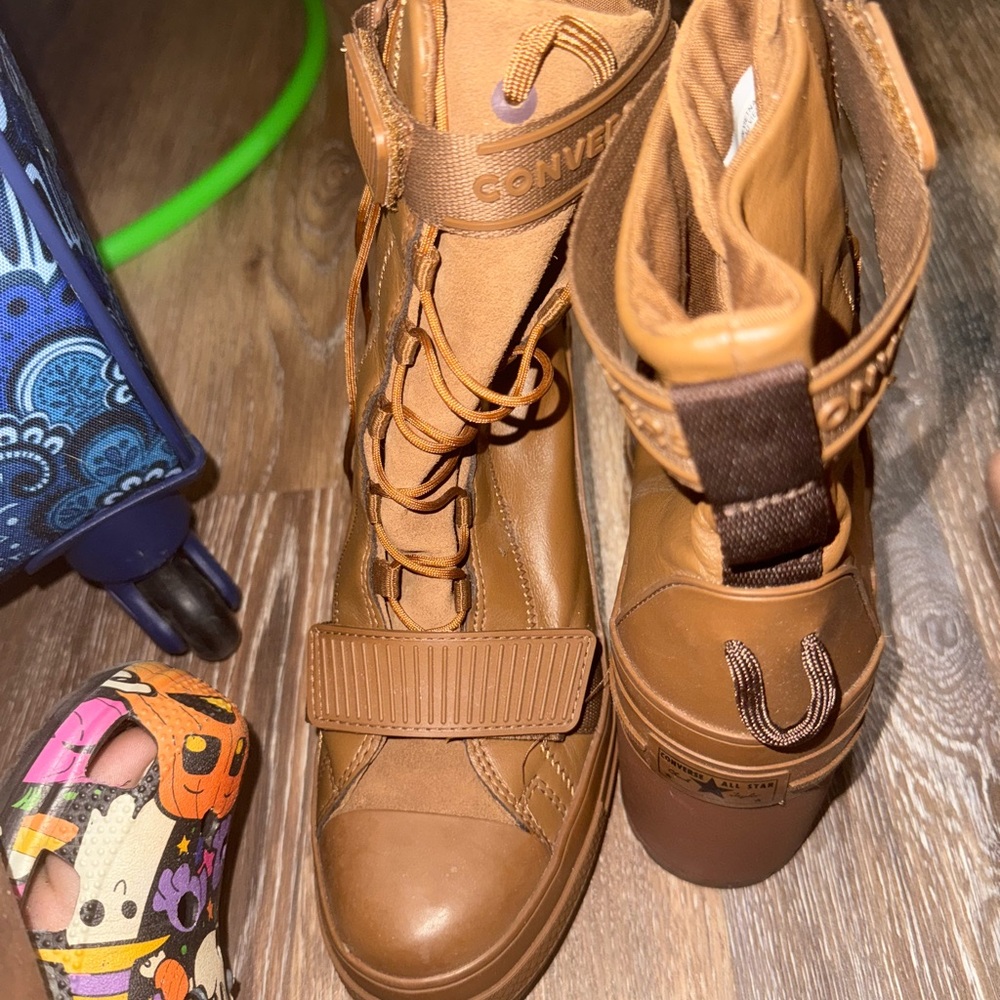 Converse Women's Tan Combat Boots